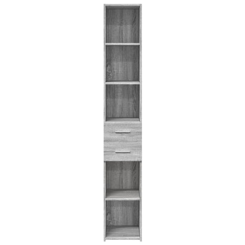 vidaXL Highboard Grau Sonoma 30x42,5x185 cm Holzwerkstoff