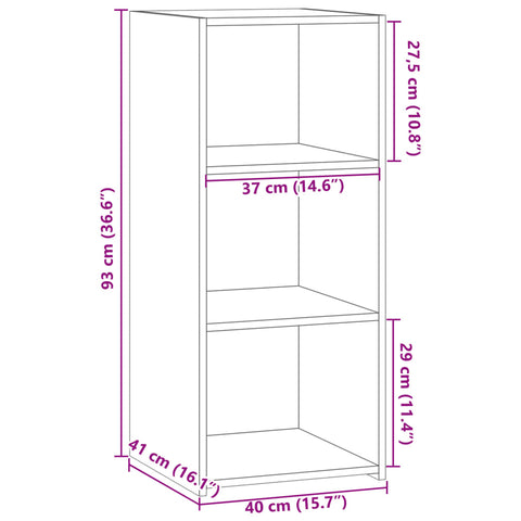 vidaXL Sideboard Betongrau 40x41x93 cm Holzwerkstoff