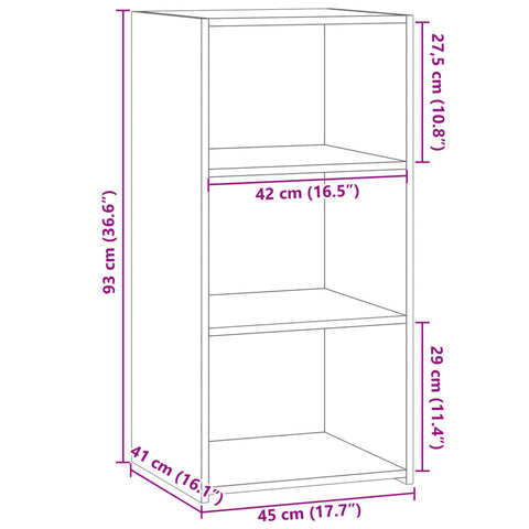 vidaXL Sideboard Weiß 45x41x93 cm Holzwerkstoff