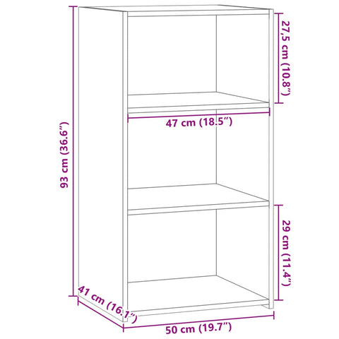 vidaXL Sideboard Weiß 50x41x93 cm Holzwerkstoff