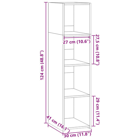 vidaXL Highboard Weiß 30x41x124 cm Holzwerkstoff