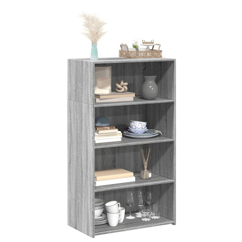 vidaXL Highboard Grau Sonoma 70x41x124 cm Holzwerkstoff