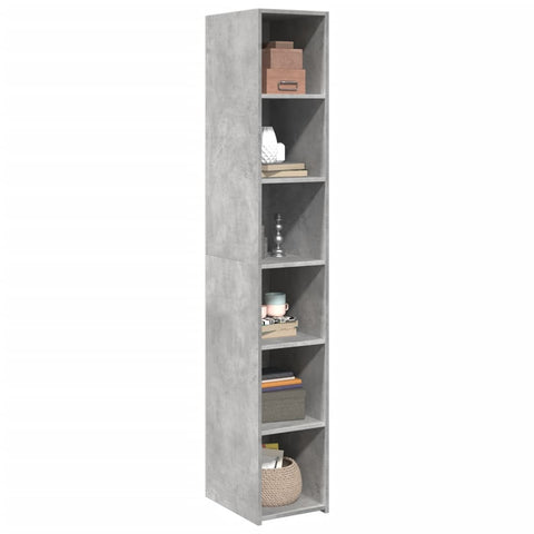 vidaXL Highboard Betongrau 30x41x185 cm Holzwerkstoff