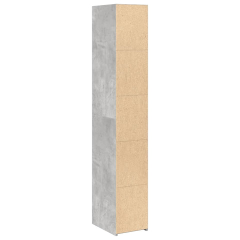 vidaXL Highboard Betongrau 30x41x185 cm Holzwerkstoff