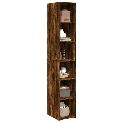 vidaXL Highboard Räuchereiche 30x41x185 cm Holzwerkstoff