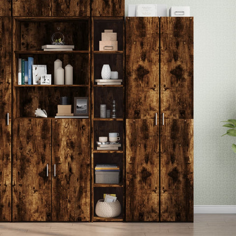 vidaXL Highboard Räuchereiche 30x41x185 cm Holzwerkstoff