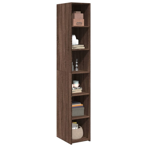 vidaXL Highboard Braun Eichen-Optik 30x41x185 cm Holzwerkstoff