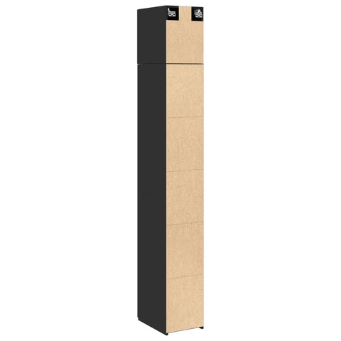 vidaXL Hochschrank Schmal Schwarz 30x42,5x225 cm Holzwerkstoff