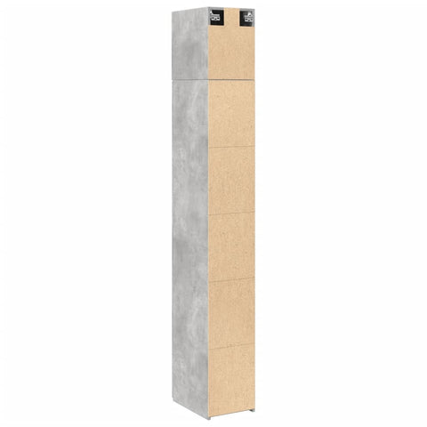 vidaXL Hochschrank Schmal Betongrau 30x42,5x225 cm Holzwerkstoff