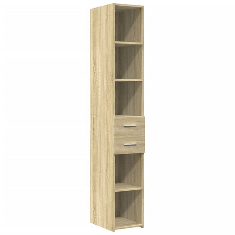 vidaXL Hochschrank Schmal Sonoma-Eiche 30x42,5x225 cm Holzwerkstoff