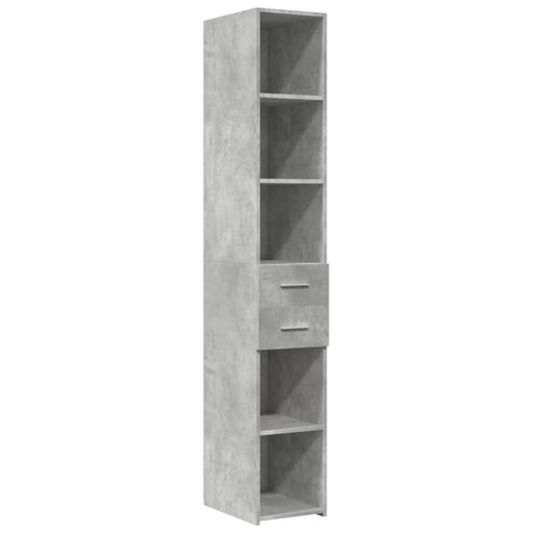 vidaXL Hochschrank Schmal Betongrau 30x42,5x225 cm Holzwerkstoff