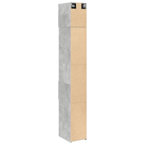 vidaXL Hochschrank Schmal Betongrau 30x42,5x225 cm Holzwerkstoff