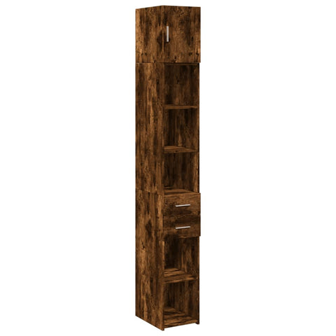 vidaXL Hochschrank Schmal Räuchereiche 30x42,5x225 cm Holzwerkstoff