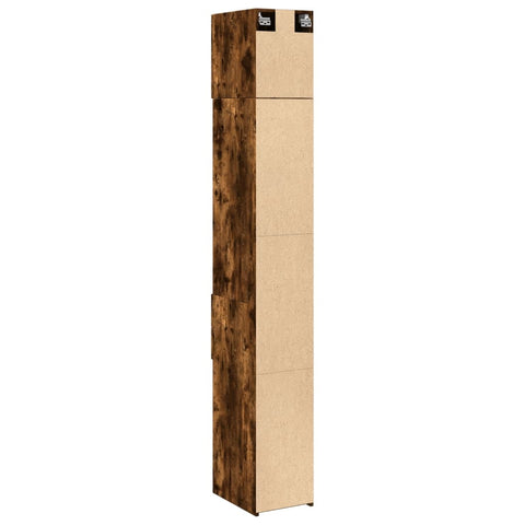 vidaXL Hochschrank Schmal Räuchereiche 30x42,5x225 cm Holzwerkstoff