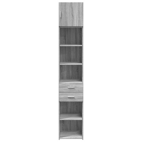 vidaXL Hochschrank Schmal Grau Sonoma 40x42,5x225 cm Holzwerkstoff