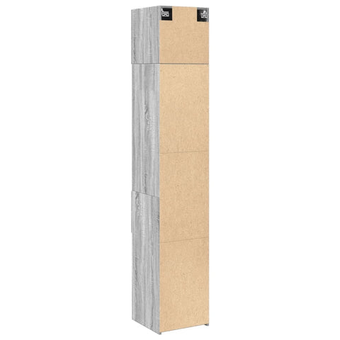 vidaXL Hochschrank Schmal Grau Sonoma 40x42,5x225 cm Holzwerkstoff