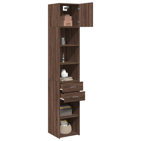 vidaXL Hochschrank Schmal Eichen-Optik 40x42,5x225 cm Holzwerkstoff