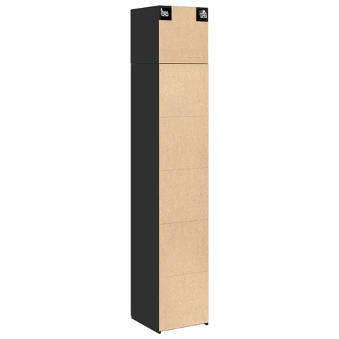 vidaXL Hochschrank Schmal Schwarz 40x42,5x225 cm Holzwerkstoff