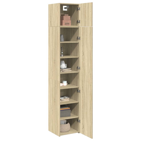 vidaXL Hochschrank Schmal Sonoma-Eiche 40x42,5x225 cm Holzwerkstoff