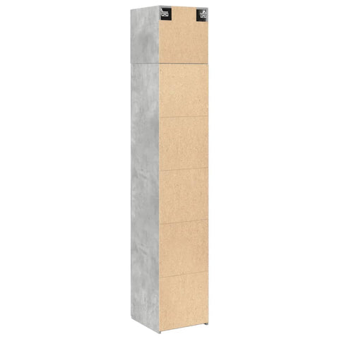 vidaXL Hochschrank Schmal Betongrau 40x42,5x225 cm Holzwerkstoff