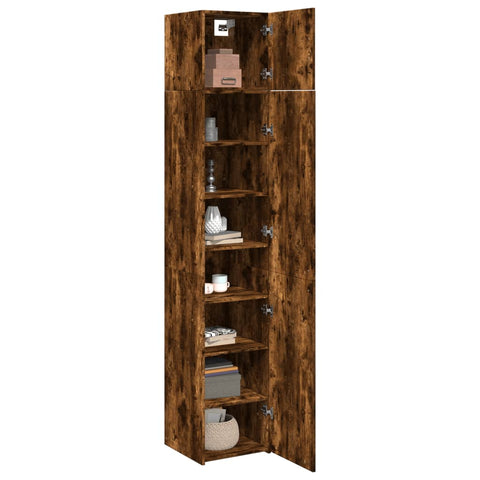 vidaXL Hochschrank Schmal Räuchereiche 40x42,5x225 cm Holzwerkstoff