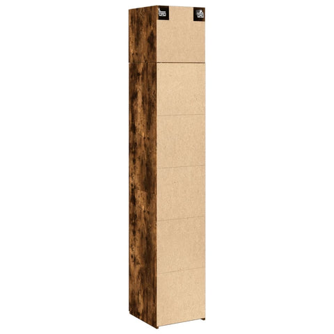 vidaXL Hochschrank Schmal Räuchereiche 40x42,5x225 cm Holzwerkstoff