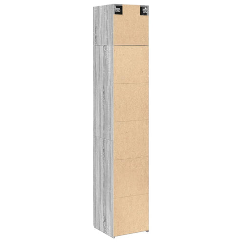 vidaXL Hochschrank Schmal Grau Sonoma 40x42,5x225 cm Holzwerkstoff