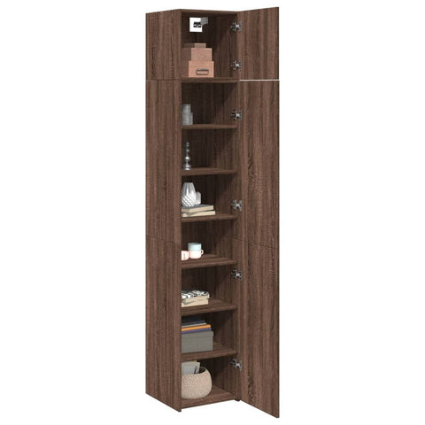 vidaXL Hochschrank Schmal Eichen-Optik 40x42,5x225 cm Holzwerkstoff