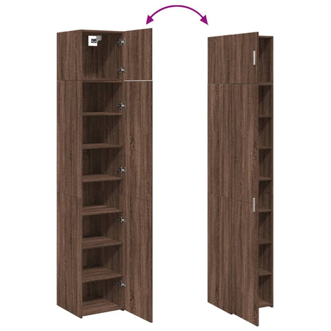 vidaXL Hochschrank Schmal Eichen-Optik 40x42,5x225 cm Holzwerkstoff