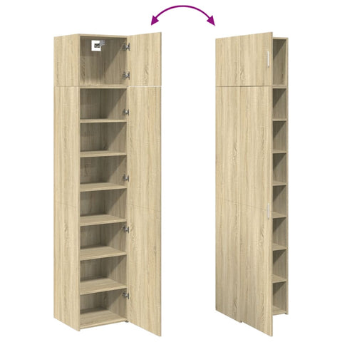 vidaXL Hochschrank Schmal Sonoma-Eiche 45x42,5x225 cm Holzwerkstoff