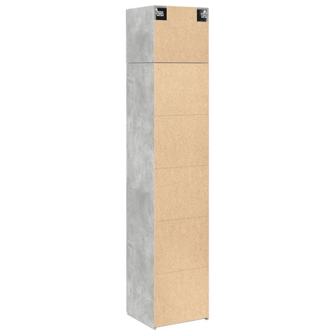 vidaXL Hochschrank Schmal Betongrau 45x42,5x225 cm Holzwerkstoff