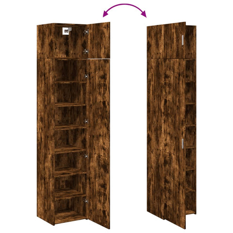 vidaXL Hochschrank Schmal Räuchereiche 45x42,5x225 cm Holzwerkstoff