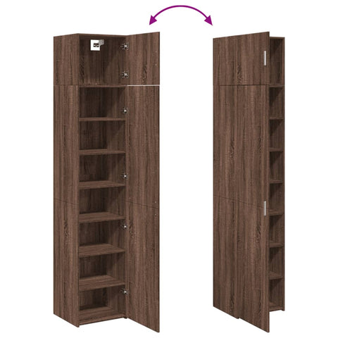 vidaXL Hochschrank Schmal Eichen-Optik 45x42,5x225 cm Holzwerkstoff