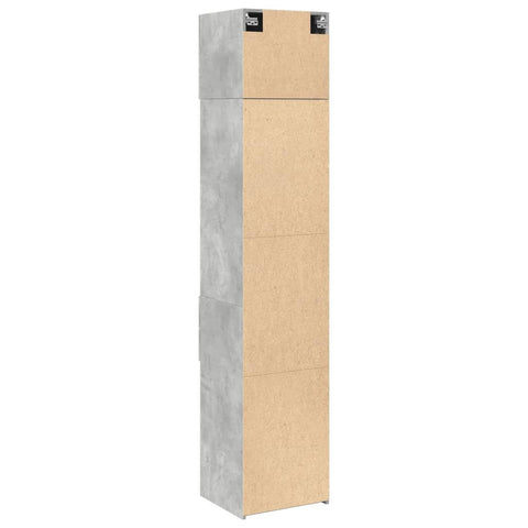 vidaXL Hochschrank Schmal Betongrau 45x42,5x225 cm Holzwerkstoff