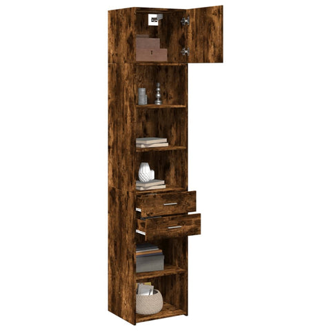 vidaXL Hochschrank Schmal Räuchereiche 45x42,5x225 cm Holzwerkstoff