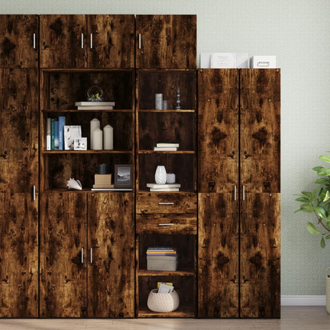 vidaXL Hochschrank Schmal Räuchereiche 45x42,5x225 cm Holzwerkstoff