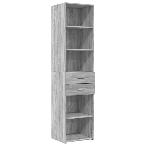 vidaXL Hochschrank Schmal Grau Sonoma 45x42,5x225 cm Holzwerkstoff