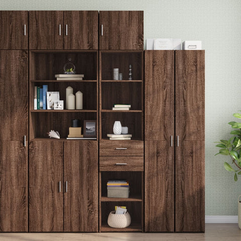 vidaXL Hochschrank Schmal Eichen-Optik 45x42,5x225 cm Holzwerkstoff