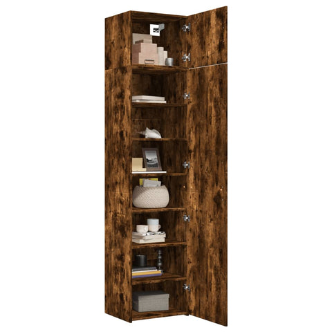 vidaXL Hochschrank Schmal Räuchereiche 50x42,5x225 cm Holzwerkstoff