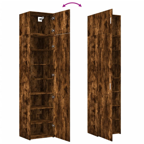 vidaXL Hochschrank Schmal Räuchereiche 50x42,5x225 cm Holzwerkstoff