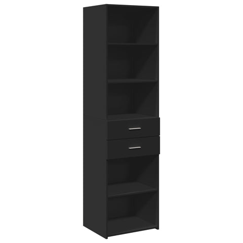 vidaXL Hochschrank Schmal Schwarz 50x42,5x225 cm Holzwerkstoff