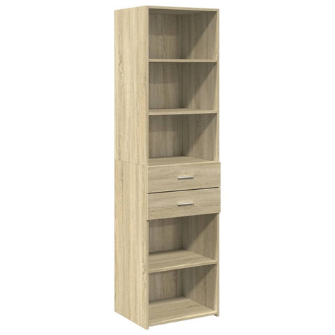 vidaXL Hochschrank Schmal Sonoma-Eiche 50x42,5x225 cm Holzwerkstoff