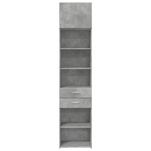 vidaXL Hochschrank Schmal Betongrau 50x42,5x225 cm Holzwerkstoff