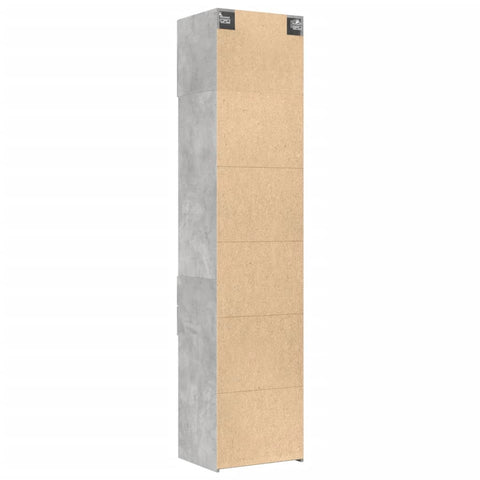 vidaXL Hochschrank Schmal Betongrau 50x42,5x225 cm Holzwerkstoff