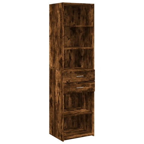 vidaXL Hochschrank Schmal Räuchereiche 50x42,5x225 cm Holzwerkstoff