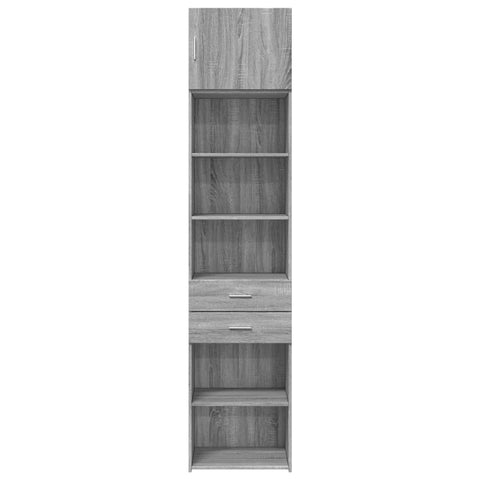 vidaXL Hochschrank Schmal Grau Sonoma 50x42,5x225 cm Holzwerkstoff