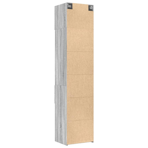 vidaXL Hochschrank Schmal Grau Sonoma 50x42,5x225 cm Holzwerkstoff