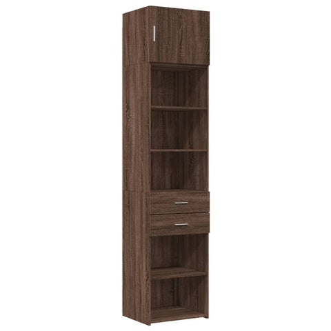 vidaXL Hochschrank Schmal Eichen-Optik 50x42,5x225 cm Holzwerkstoff