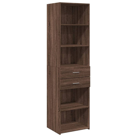 vidaXL Hochschrank Schmal Eichen-Optik 50x42,5x225 cm Holzwerkstoff