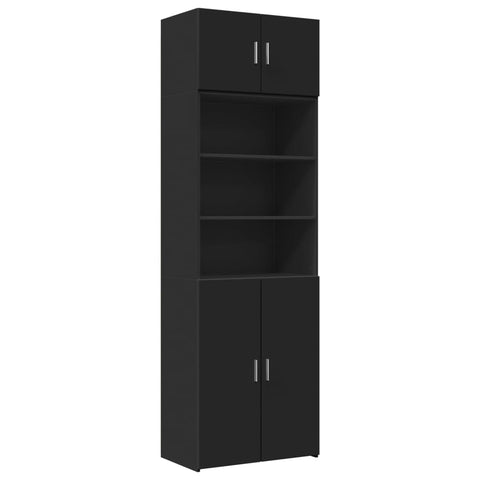 vidaXL Hochschrank Schwarz 70x42,5x225 cm Holzwerkstoff